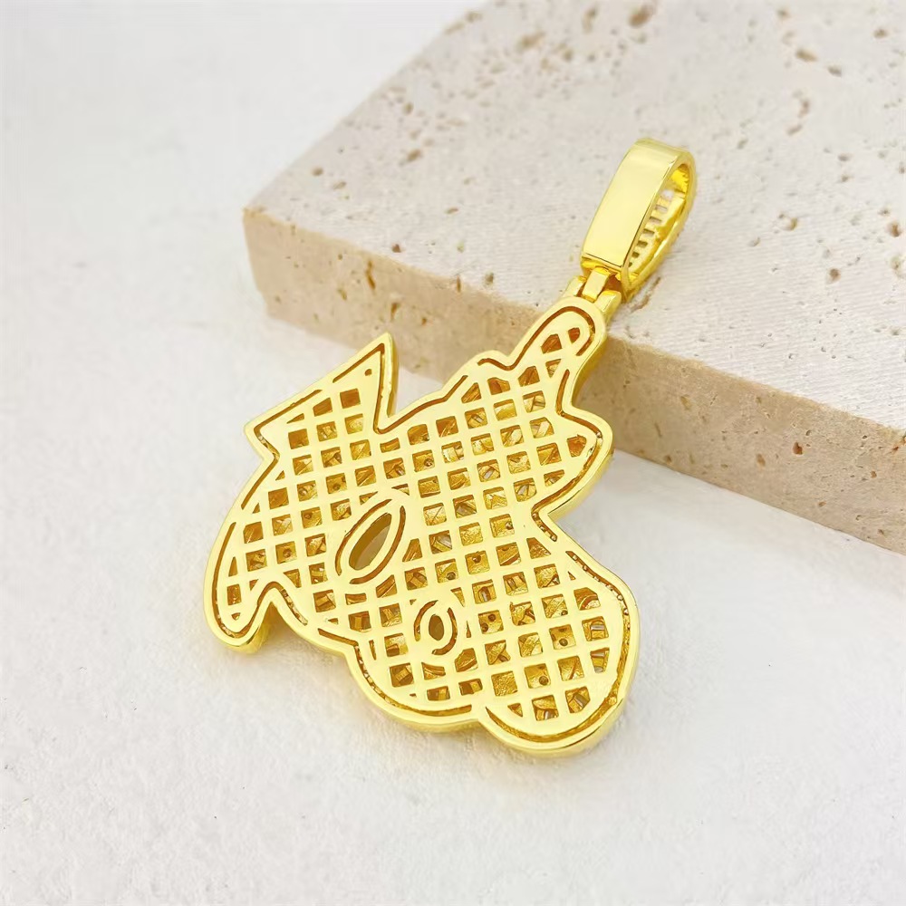 Necklaces 14k Rose Gold Pendant Plated Sterling Sier Hip Hop Men Vvs Moissanite Dia Iced Out Allah Pendan