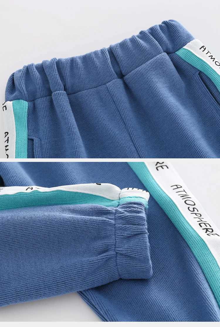 2025 Autumn Children Letter Pattern Sports Set Boys Round Neck Pullover Long Pants Twopiece Suit Kids Casual Sweatshirts C250912