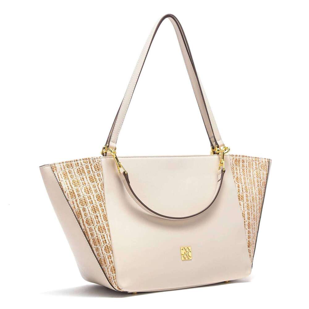 Women's Shoulder 2025 Autumn Splicing Handbag Simple Large Capacity Shopping Bag