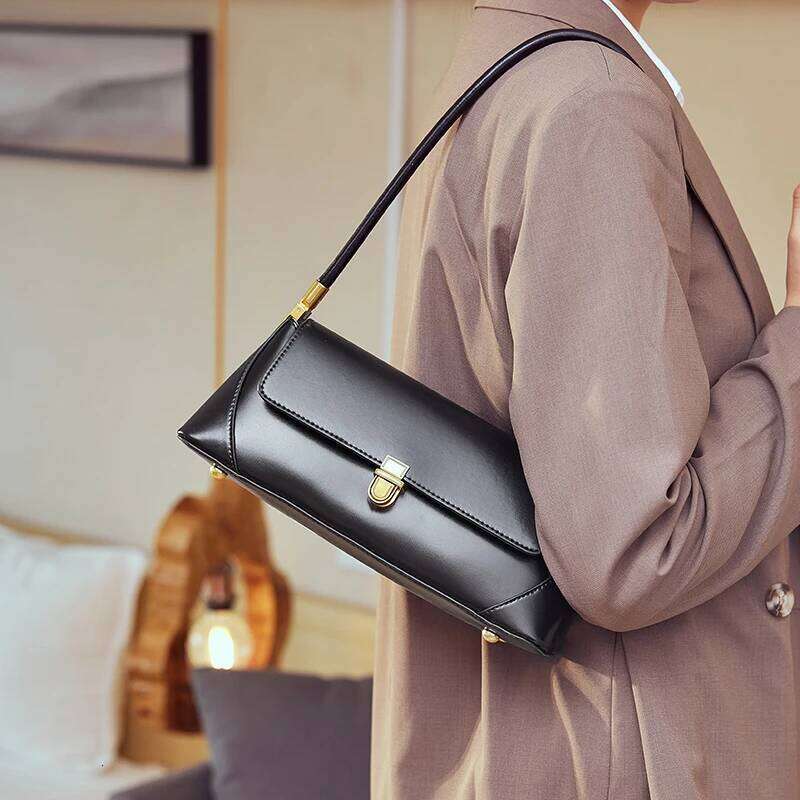 Hifashion Cowhide Genuine Leather Underarm Shoulder Bags For Women 2025 Trend Designer Top Handle Female Tote Ladies Handbags