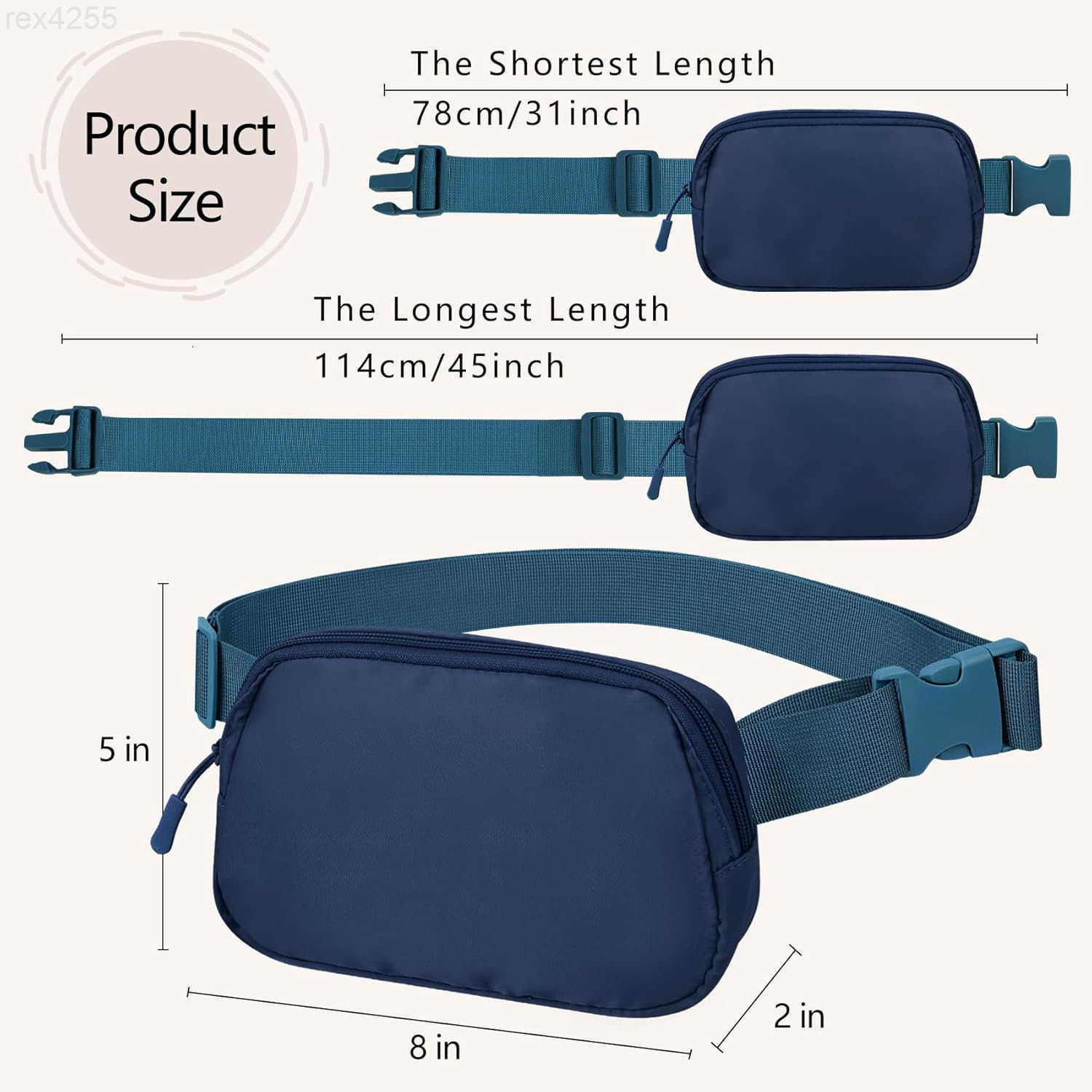 Pack Crossbody Bag for Women and Men Belt Bag for Hiking Bum Bag with Adjustable Strap Waist pack for Running Workout Sports Travel BlackW250912