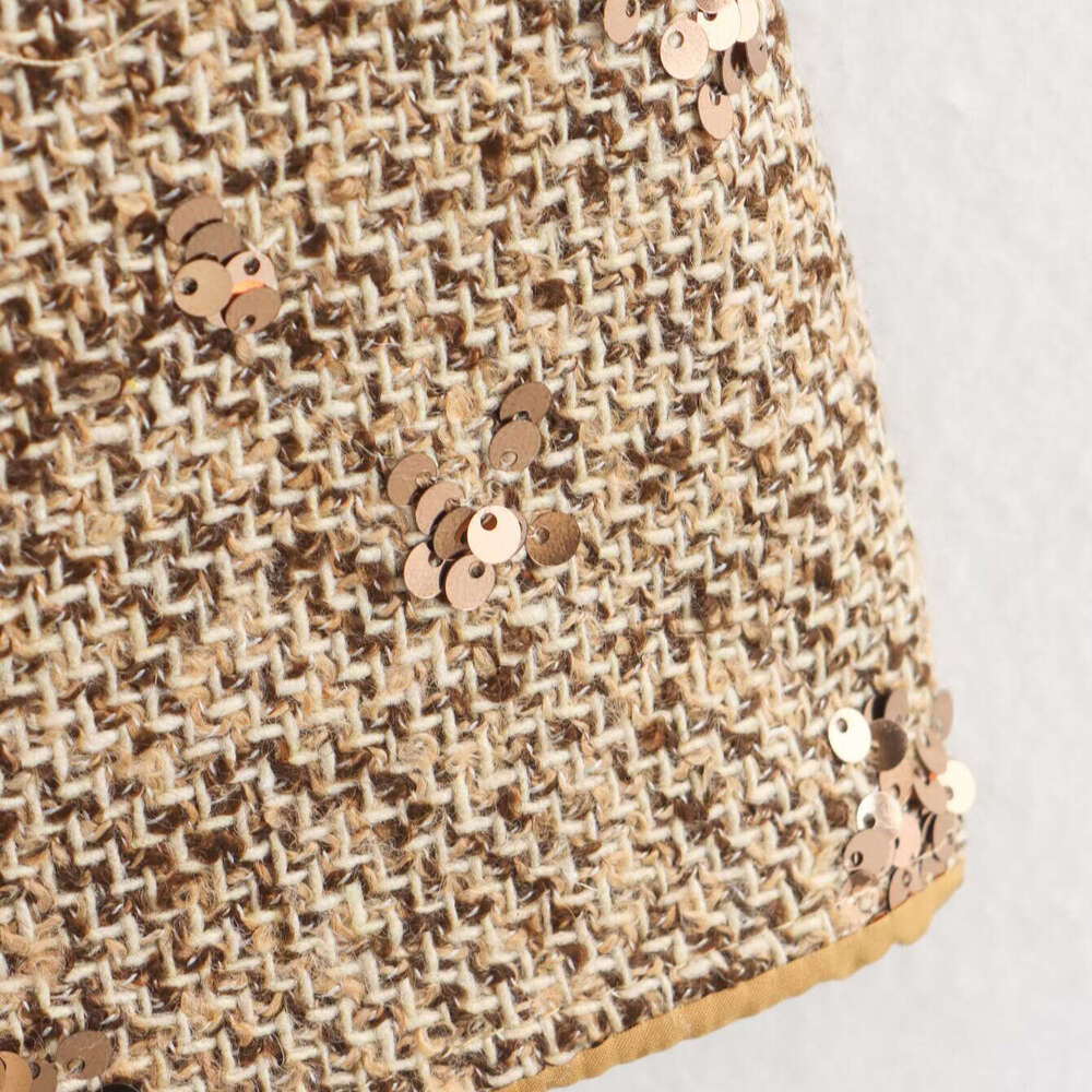 DHEssentials ins2025 New Fashionable Elegant Women's Sequin Embellished Little Chanel Style Dress