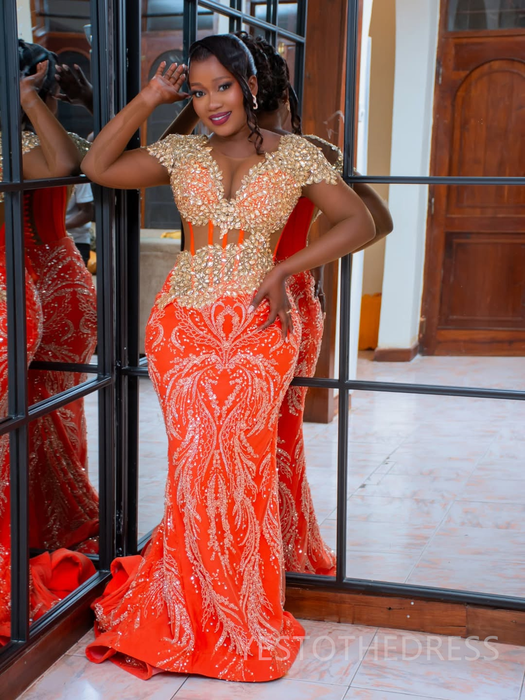 2025 Mermaid Plus Size Aso Ebi Prom Dresses For Black Women Robe De Mariee Formal Gowns Illusion Beaded Lace Sheer Neck Birthday Second Reception Gown