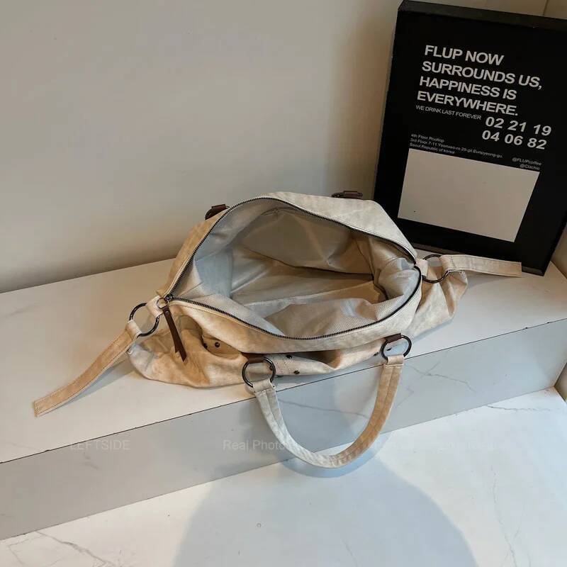 Large Capacity Rivet PU Leather Women s Pillow Bag Trendy Spicy Girl Women s Handbag Short Distance Travel Bag Women s Shoulder Bag Designer Bag