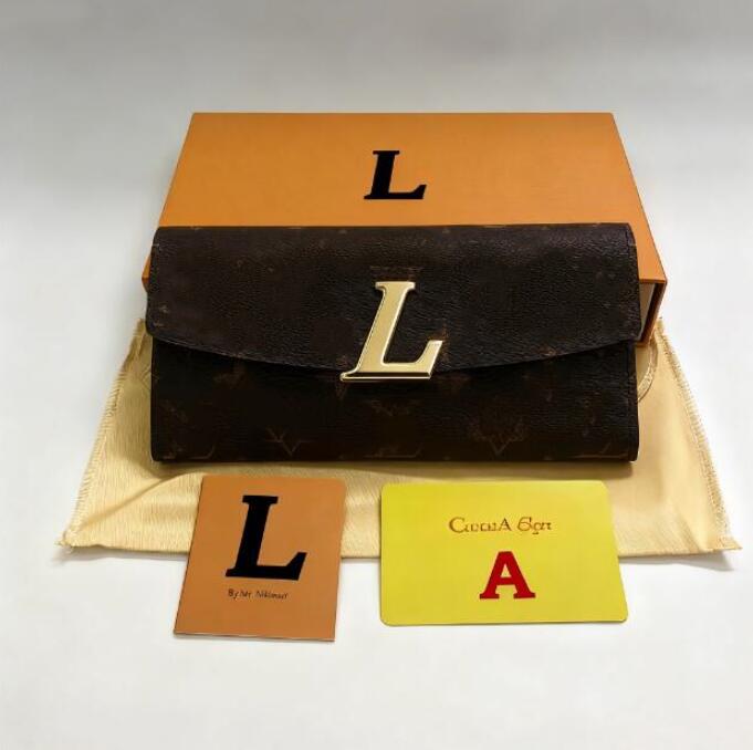 women wallet purses real leather multicolor long short Card holder high quality With box Holders single classic zipper pocket purse wallets 60017