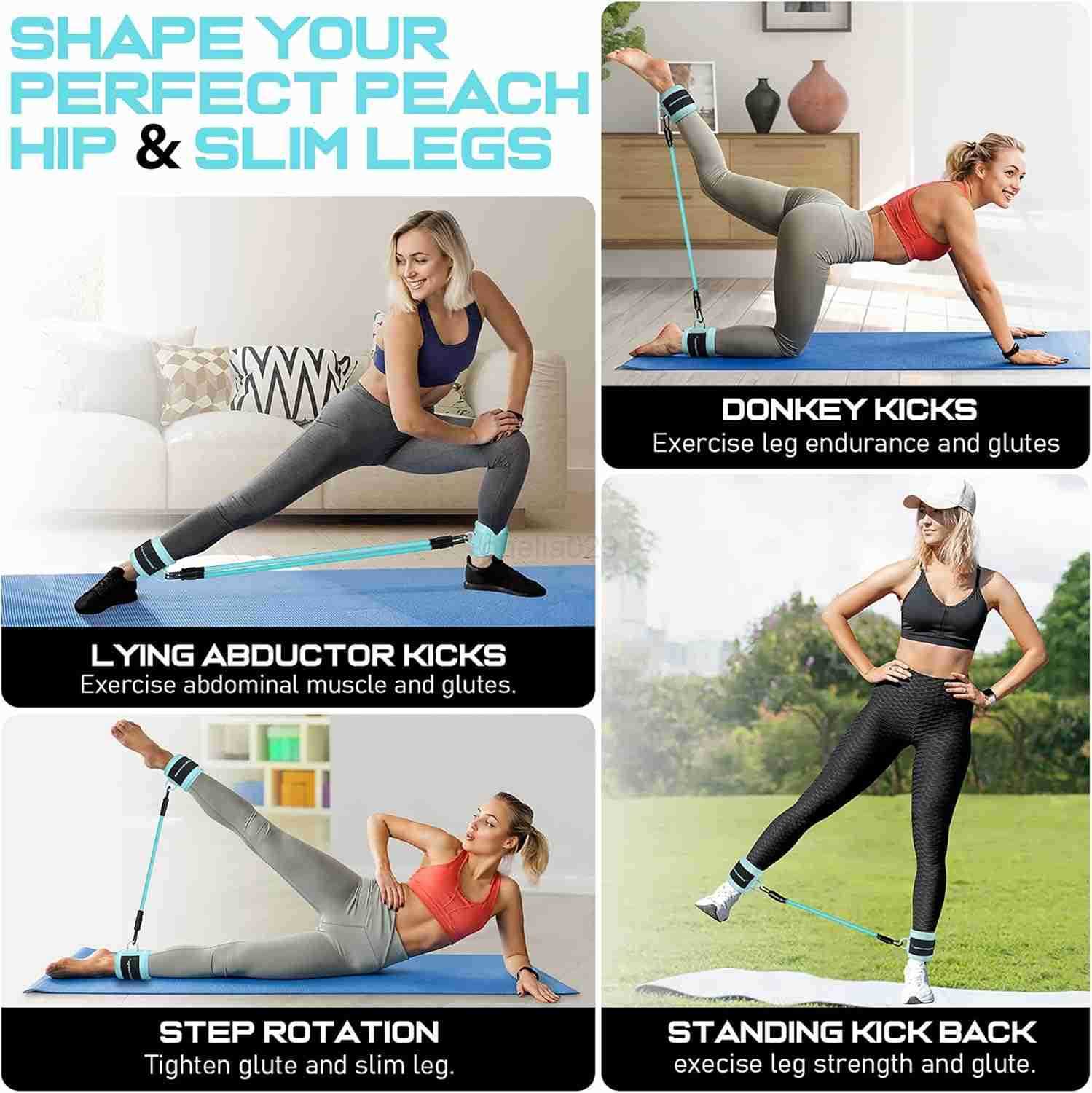 Resistance Bands Ankle Bands for Working Out with Cuffs Ankle Resistance Band Glutes Workout Equipment Butt Exercise Equipment for Women Legs and Glut