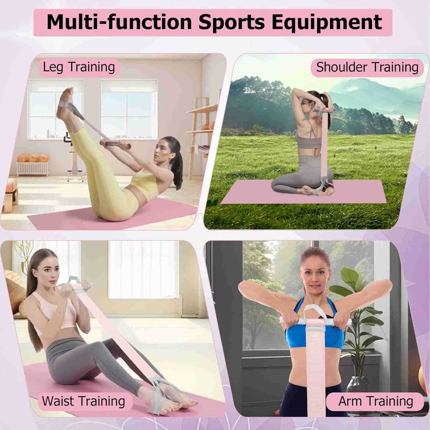 Resistance Bands with HandlesYoga Pedal Workout BandsMultifunction Pull Up Bands Situp Workout Equipment Home Gym for ArmAbdomenWaistLeg Stretching Sl