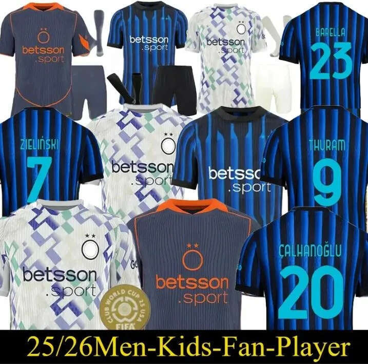 INtErS Milanes 25 26 BASTONI DIMARCO Soccer Jersey CALHANOGLU BARELLA INTERS THURAM PAVARD LAUTARO ANNIVERSARY FRATTESI Special Football Shirt Men Kit Kids