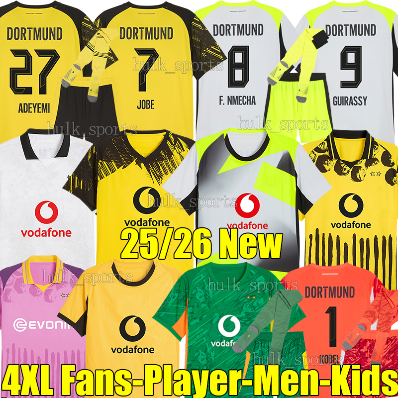 4XL 2025/26 DoRtmUnDs GUIRASSY soccer jerseys F.NMECHA FABIO SILVA BRANDT ANTON JOBE ADEYEMI BEIER DURANVILLE SABITZER OZCAN football shirt men kids kits socks sets