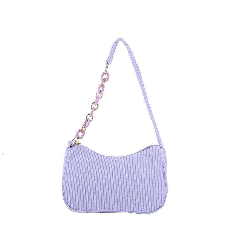 Fashion Vintage Handbags Women Autumn Winter Corduroy Underarm Bag Zipper Shoulder Small Bags Female Soft Casual Clutch Handbag