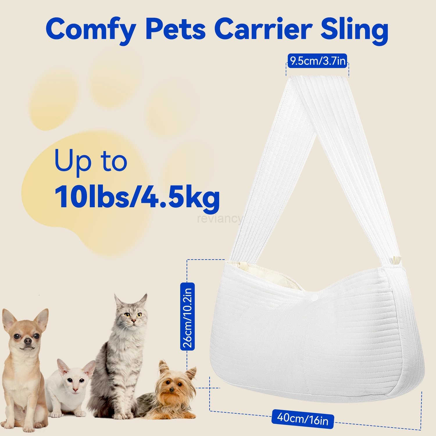 Dog Sling Carrier for Small Dogs Cats UltraComfortable Dog Carrier Sling Up to 10lbs HandFree Widened Strap Dog Purse for Cat Puppy Dog Pouch Carrier 