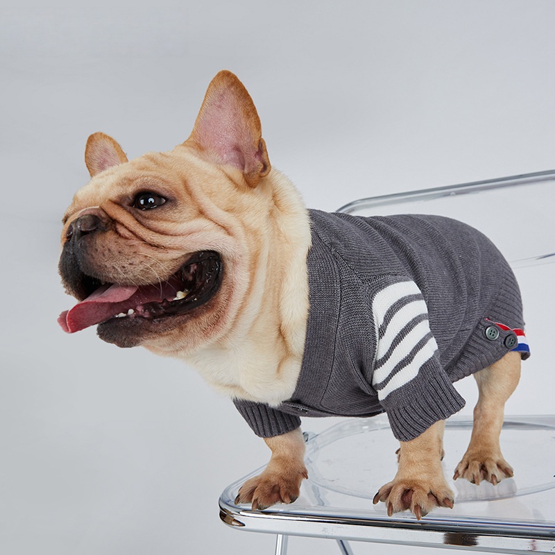 Dog Sweater Dog Cardigan Sweater Knitted Dog Sweater Classic Warm Windproof Puppy Sweater Winter Clothes for Small Medium Large Dogs CH333