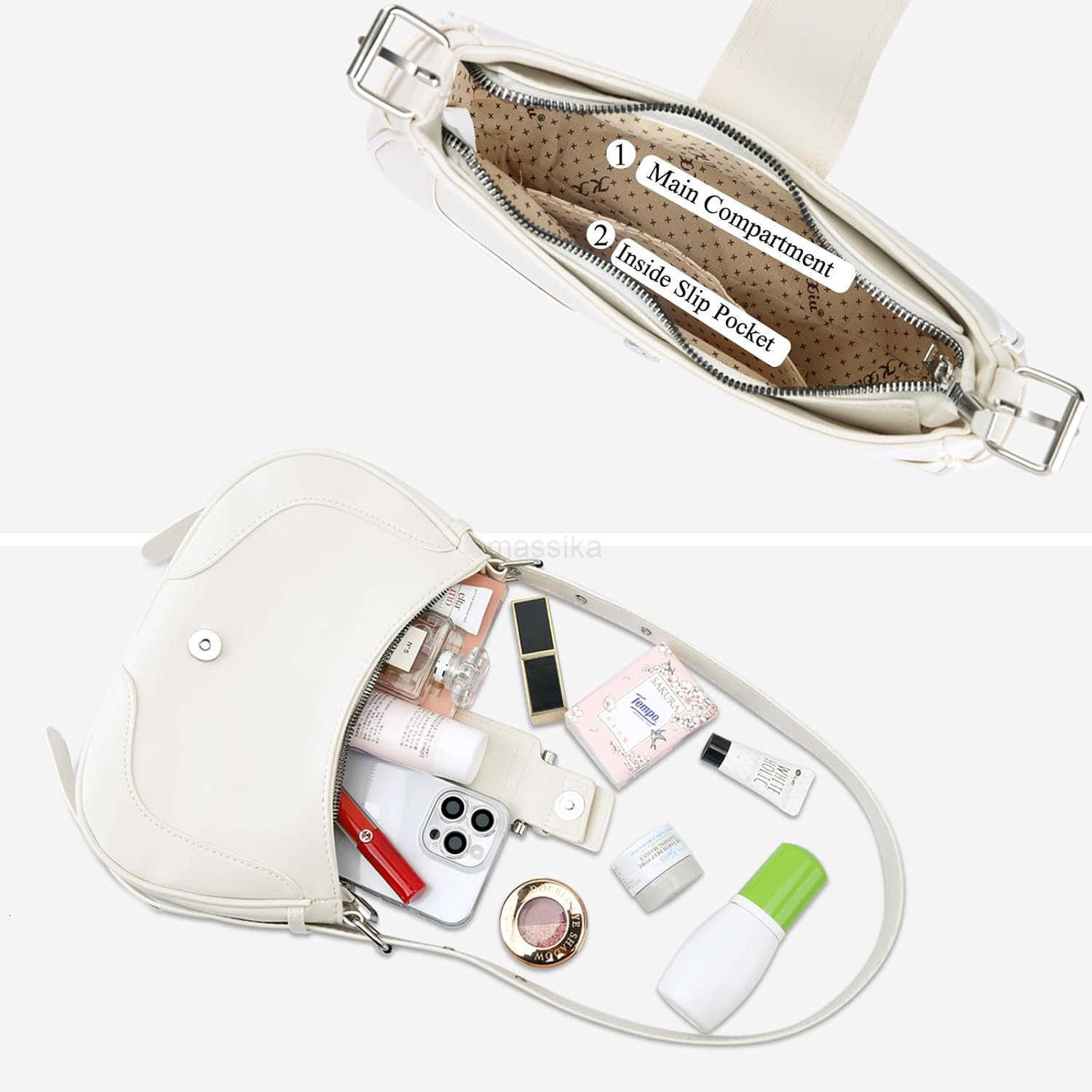 Shoulder Bags for Women Retro Crescent Hobo Handbag Y2K Underarm Purse M250912