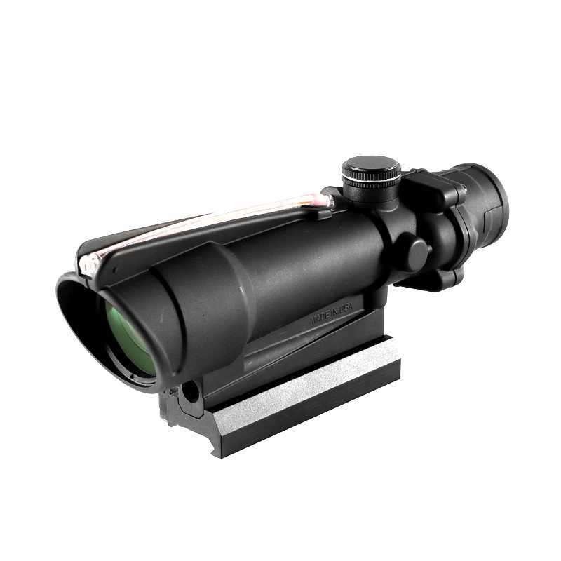 5x35 Real Fiber Optics Red Dot Illuminated Chevron Glass Etched Reticle Tactical Optical Scope Hunting Sight C250912