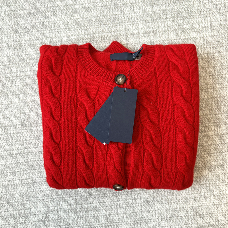 Women's Sweaters Loose Knitted Yellow Twist Open Cardigan Short Style Early Spring 2025 Sweater Top Crew Neck Pattern