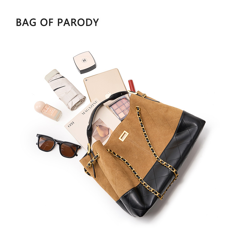 Bag For Parody Free shipping designer bags for womens Shoulder bags brown New large capacity diamond patterned embroidered vintage tote bag