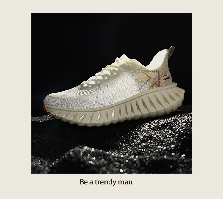Men's Breathable Mesh Running Shoes with Cushioning for Comfort - Spring/Summer Casual Sneakers