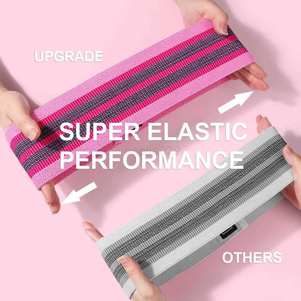 Hip Resistance Band for Fitness Sport Yoga Pilates Bands Working Out 3Level Elastic Booty Bands for Women Legs and Glutes Pack of 3 W250912