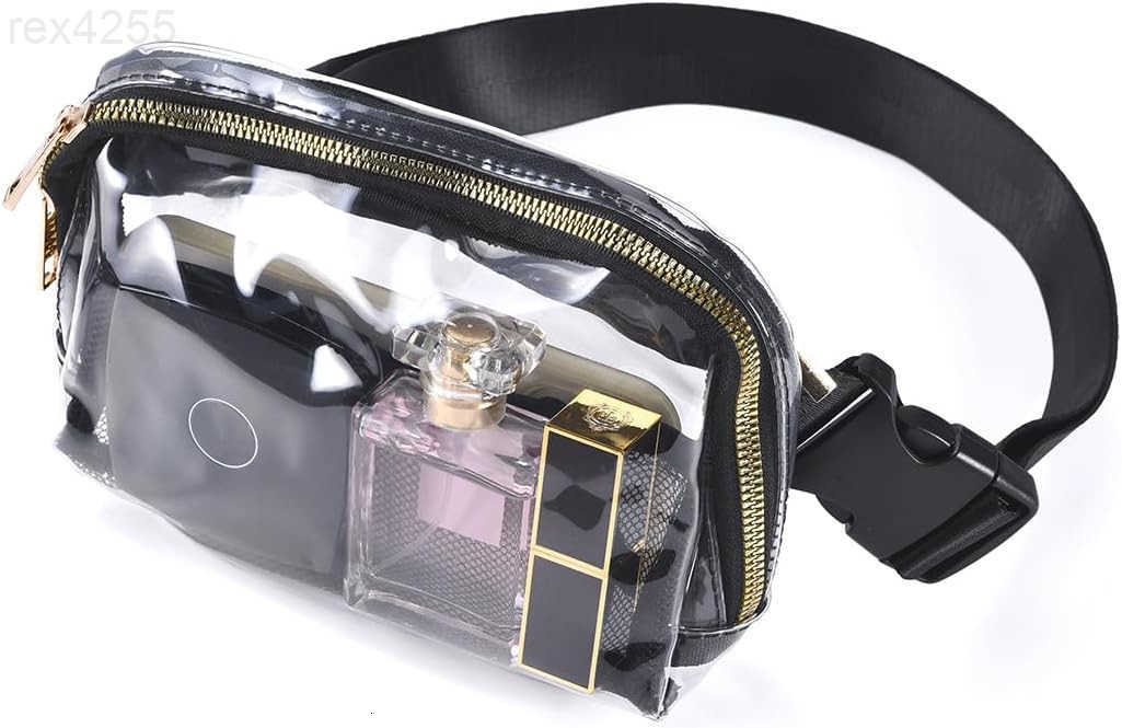Clear Bag for Stadium Events Clear Fanny Pack for Women Stadium Crossbody Purse with Adjustable Strap TPU Waist Pack for Concerts Sports Travelling Hi