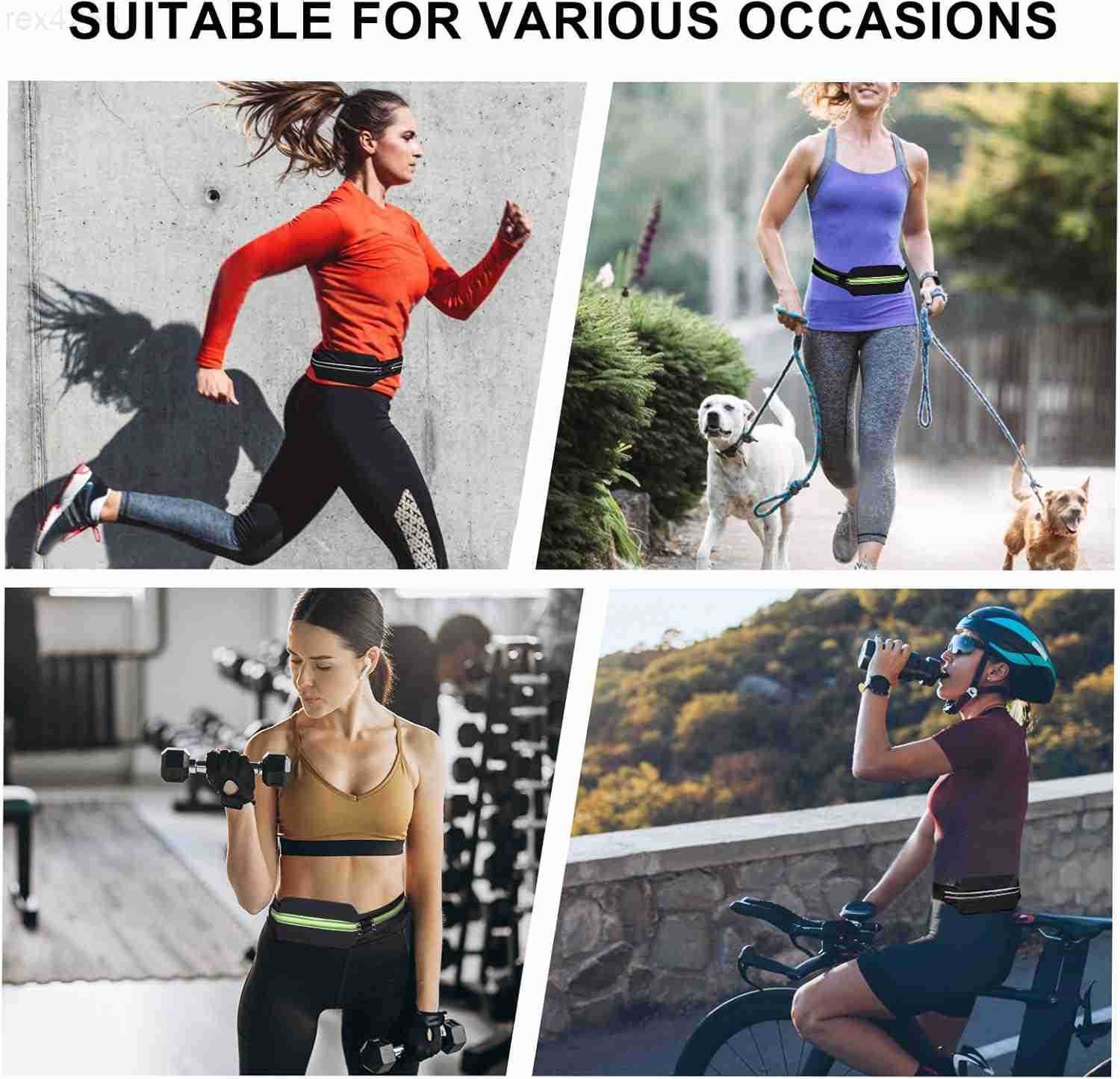 Running Belt Fanny Pack for Men Women Runner Marathon Jogging Waist Pack Sport Workout Exercise Fitness Phone Holder Belt for Men Women Jogger Slim Wa