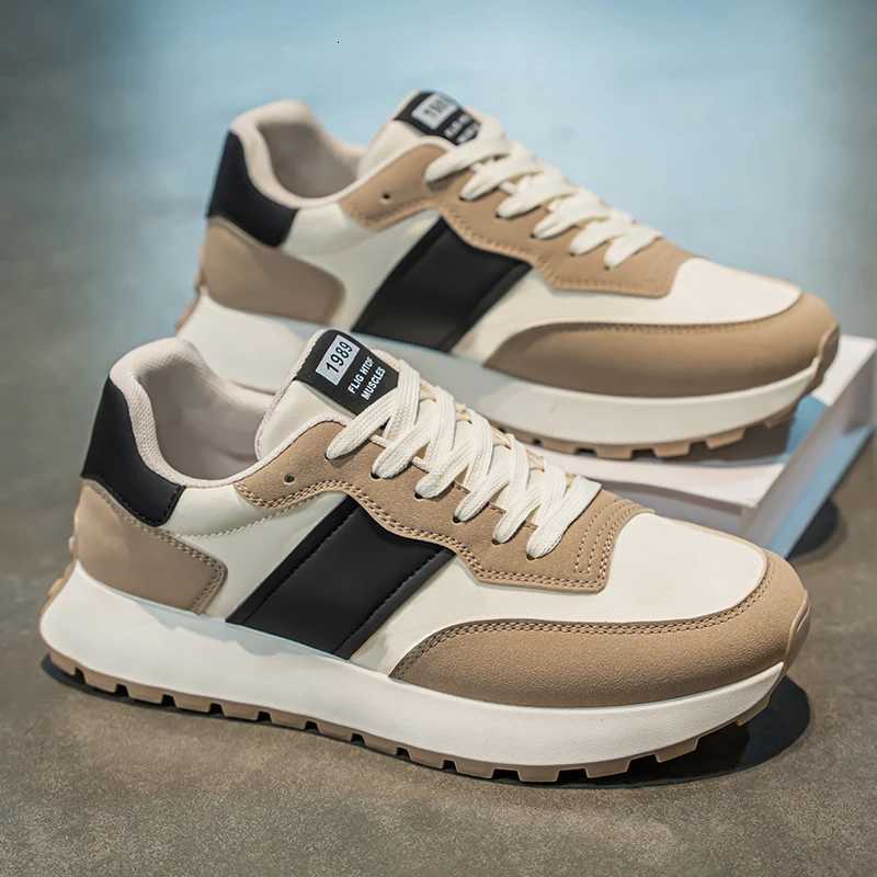 Comfortable Breathable Mesh Lace Up Anti Slip Thick Soled Sports Shoes Mens Casual Sports Shoes Fashionable and Versatile W250912