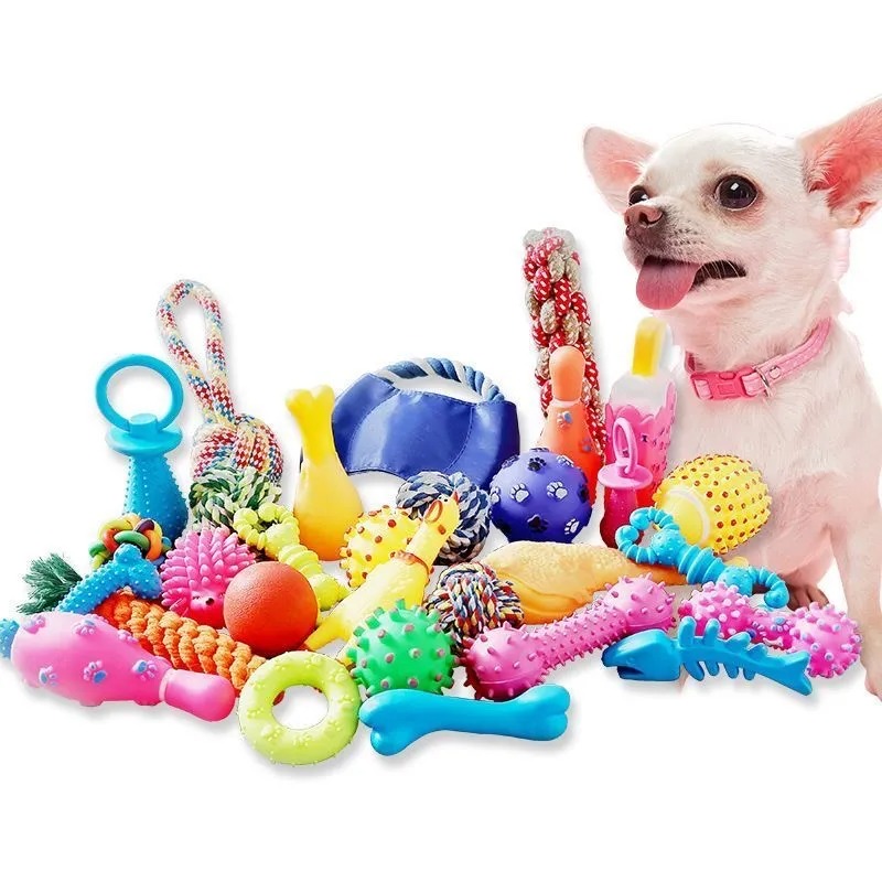 10 pieces Dog toy Teeth-resistant rope knot Golden Retriever small medium large dog pet toy Teddy puppy dog boredom toy pet supplies