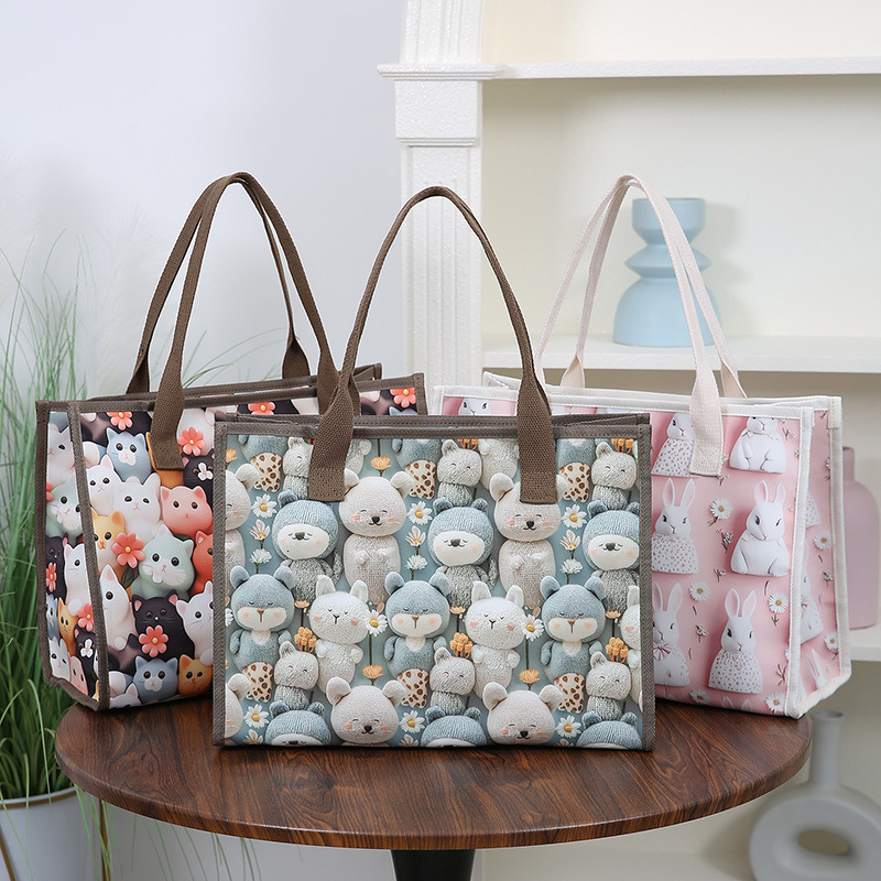 Canvas Bag Versatile Free Shipping Fashion Printed Designer Bag Handbag Large Capacity Convenient Mommy Bag Outdoor Lunch Luxury Bag Box Bag