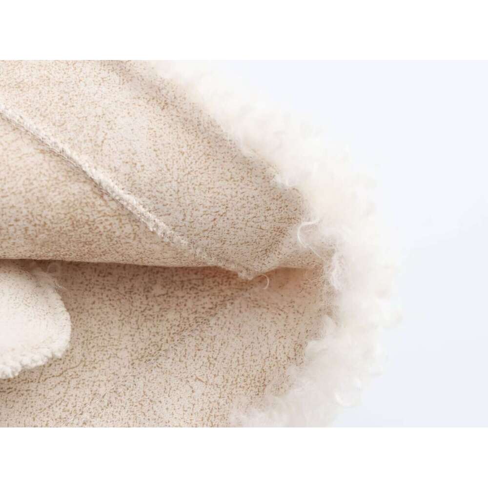 DHEssentials French Style Small Fragrance Wind Curled V-Neck Detachable Scarf Button Fur Coat