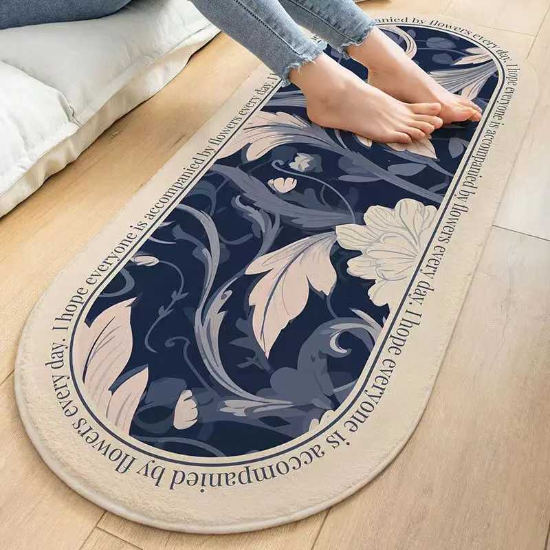 Flower Series Bedside Carpets Simple Bath Mats Soft Entrance Doormat NonSlip Floor Rugs Home Toilet Bathroom Absorbent Foot Pad C250912