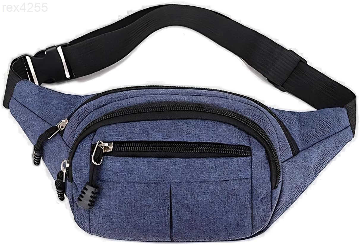 Large Fanny Pack for Women Men Gifts for Enjoy Sports Traveling Workout Casual HandsFree crossbody bags Navy BlueW250912