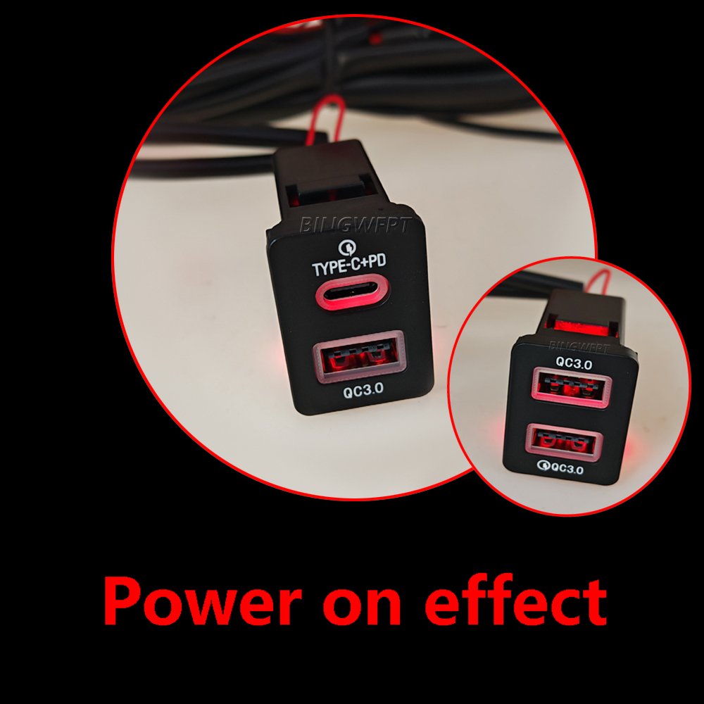 For The New Toyota 2QC3.0&QC3.0-PD Fast Charging Car Charger Car Accessories Adapter