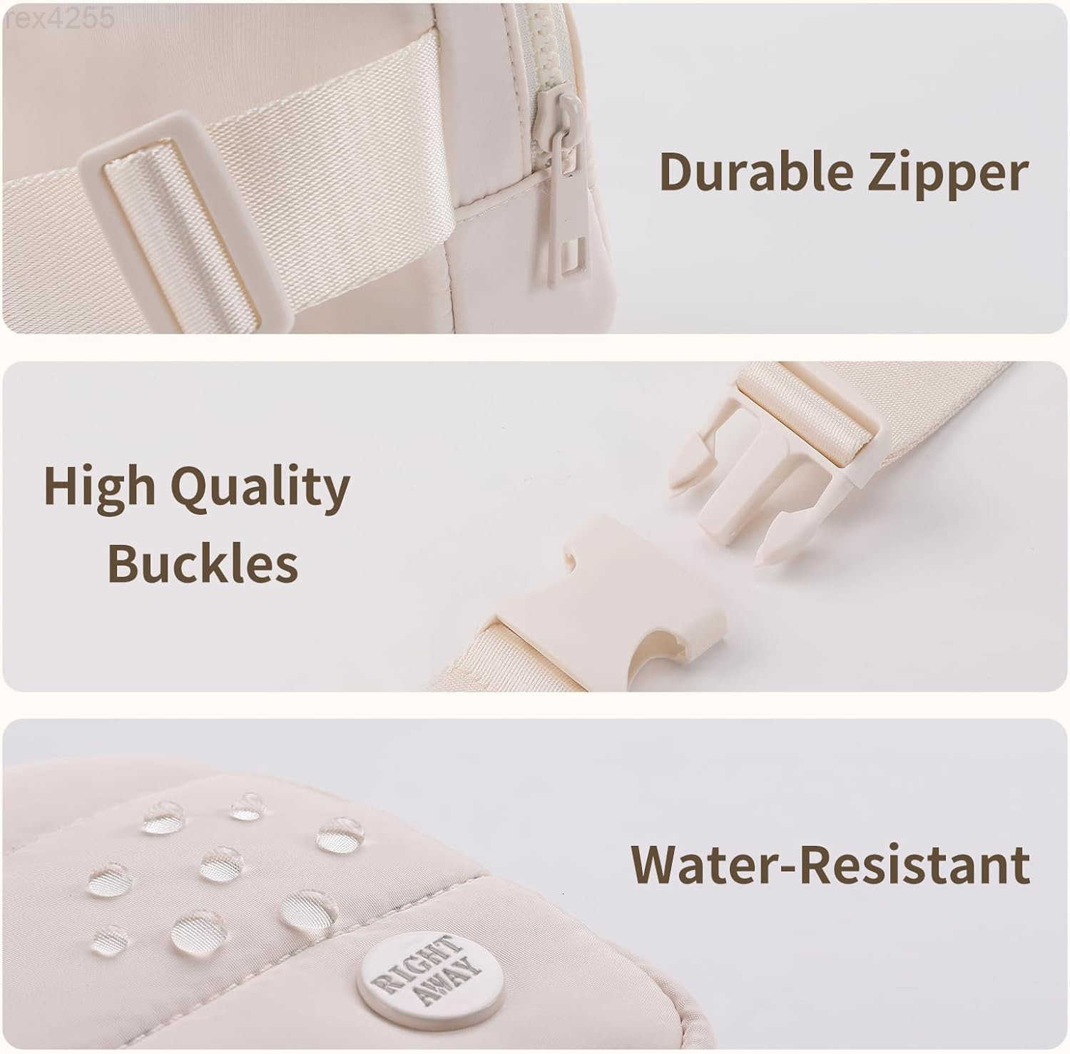 Packs for WomenWaterproof Belt Bag Bum Bags for CrossbodyFashion Waist Packs with Adjustable Strap for Traveling Hiking RunningBeigeW250912