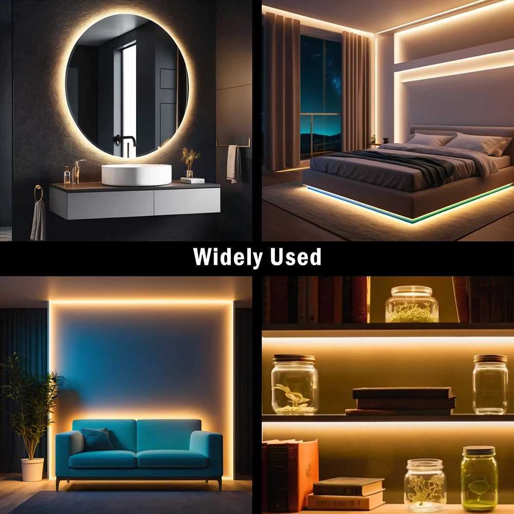 Switch COB LED Strip Light 220V ONOFF EU Plug 288LEDsM IP67 Waterproof Hight Bright WarmNatural White Flexible Neon Tube Lamp C250912