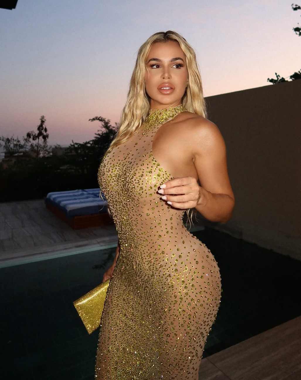 Sparkly Rhinestones Evening Dresses Sleeveless Halter Neck Sexy Mesh Transparent Prom Birthday Dress Photo Shoot Wear Customized