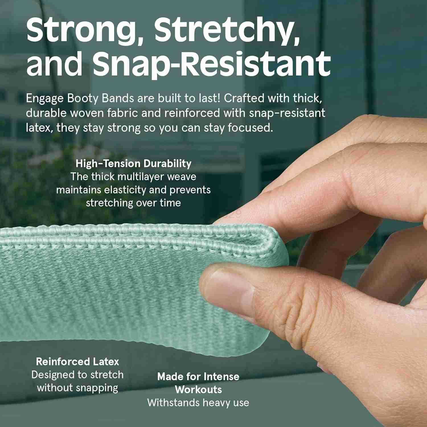 Retrospec Engage Booty Bands Resistance Band Set for Working Out Exercise Lightweight Portable for Men Women W250912