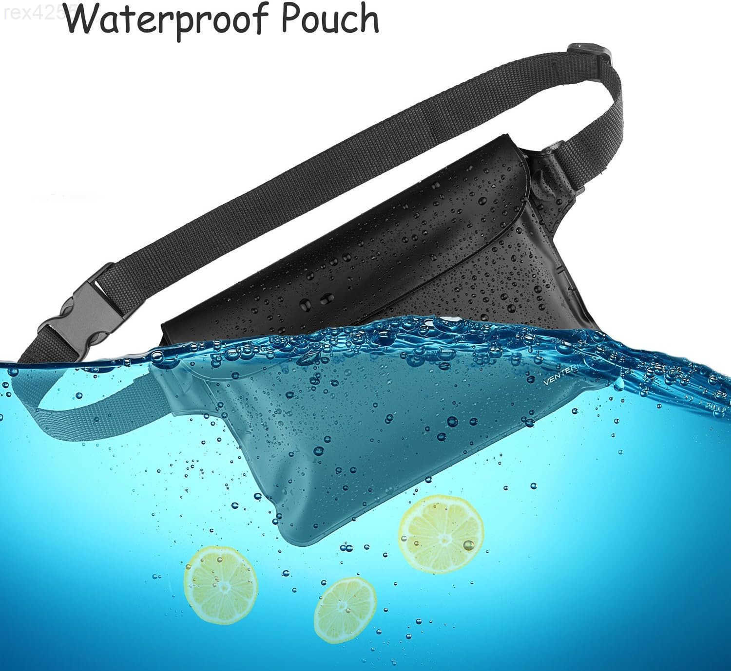 Waist Pouch 2Pack Beach Accessories Fanny Pack for Swimming Snorkeling Sailing Kayaking Beach Pool Water Parks Keep Your Phone Wallet Safe and Dry Whi