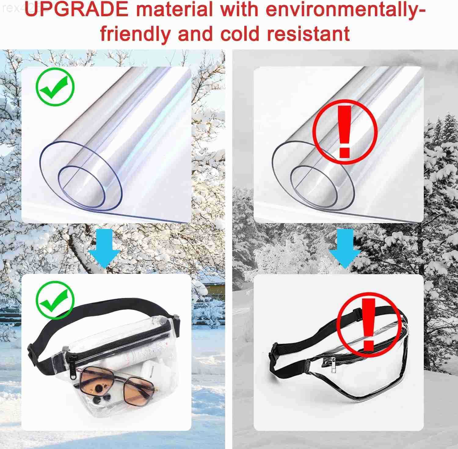 Small Clear Fanny Pack Stadium Approved for WomenTINYAT Clear Belt Bag for Waterproof Mini Waist Pack for Concerts SportsW250912