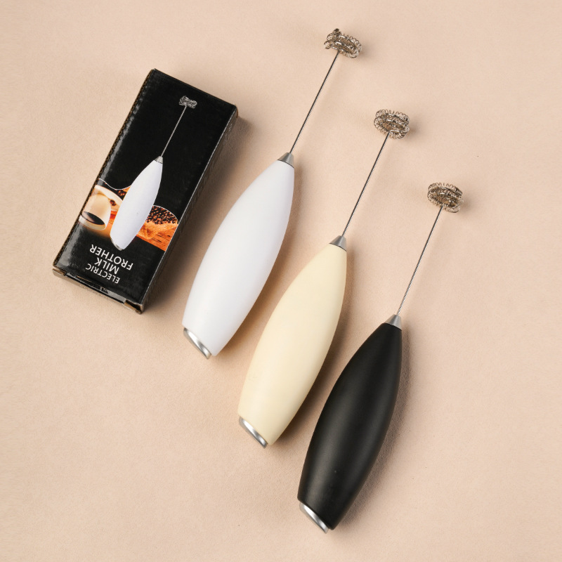 Electric Milk Frother for Coffee - Small Stirrer with New Egg Beater Design
