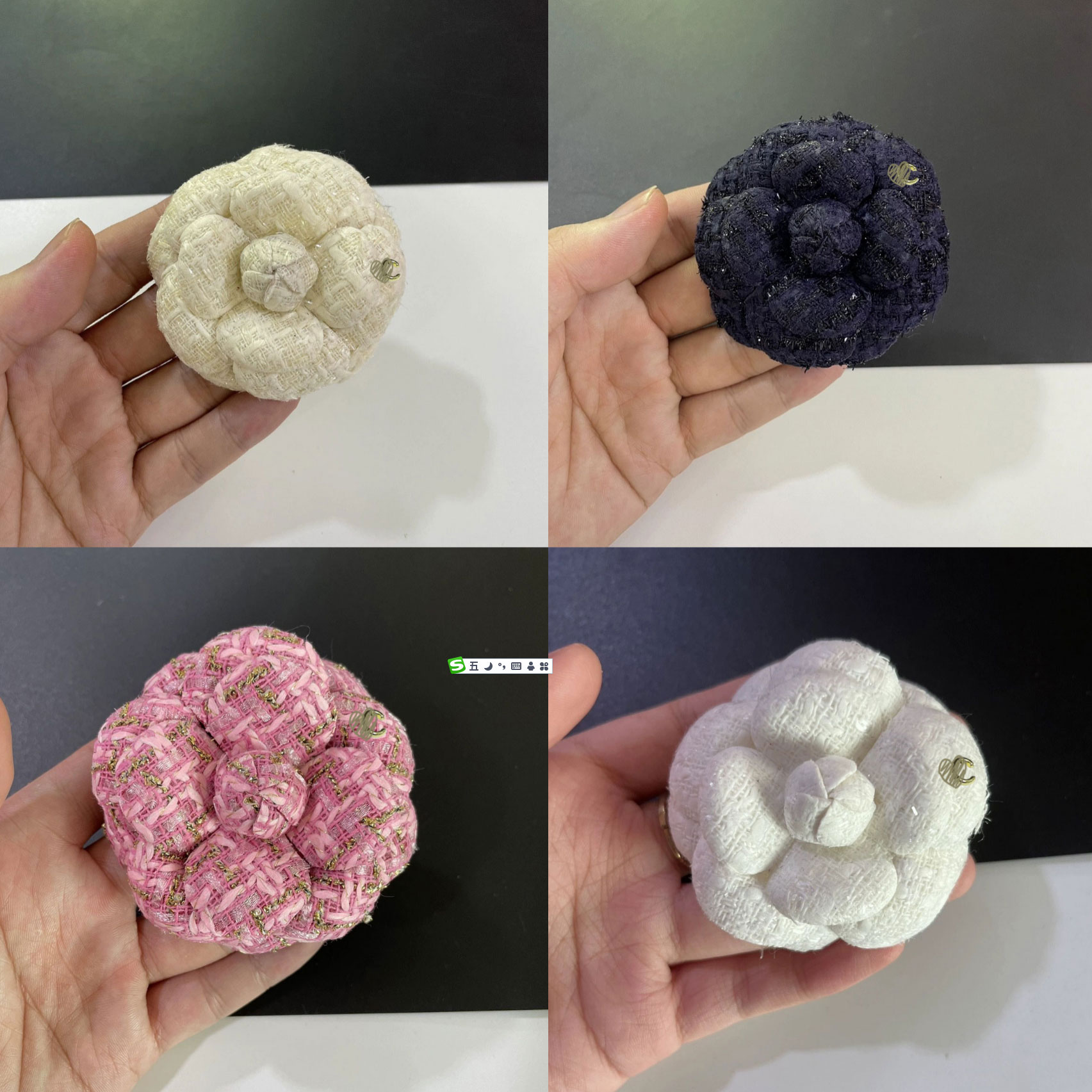 66mm luxury designer C brand Classic fabric brooch Flower Camellia clothing decoration for woman high qulity have stamp with box B01