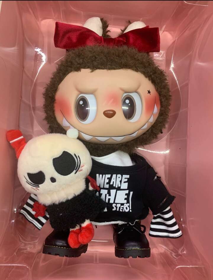 Authentic 38Cm Labubu The Monsters Catch If You Like Me Cotton Vinyl Figurines Plush Doll Blind Boxes