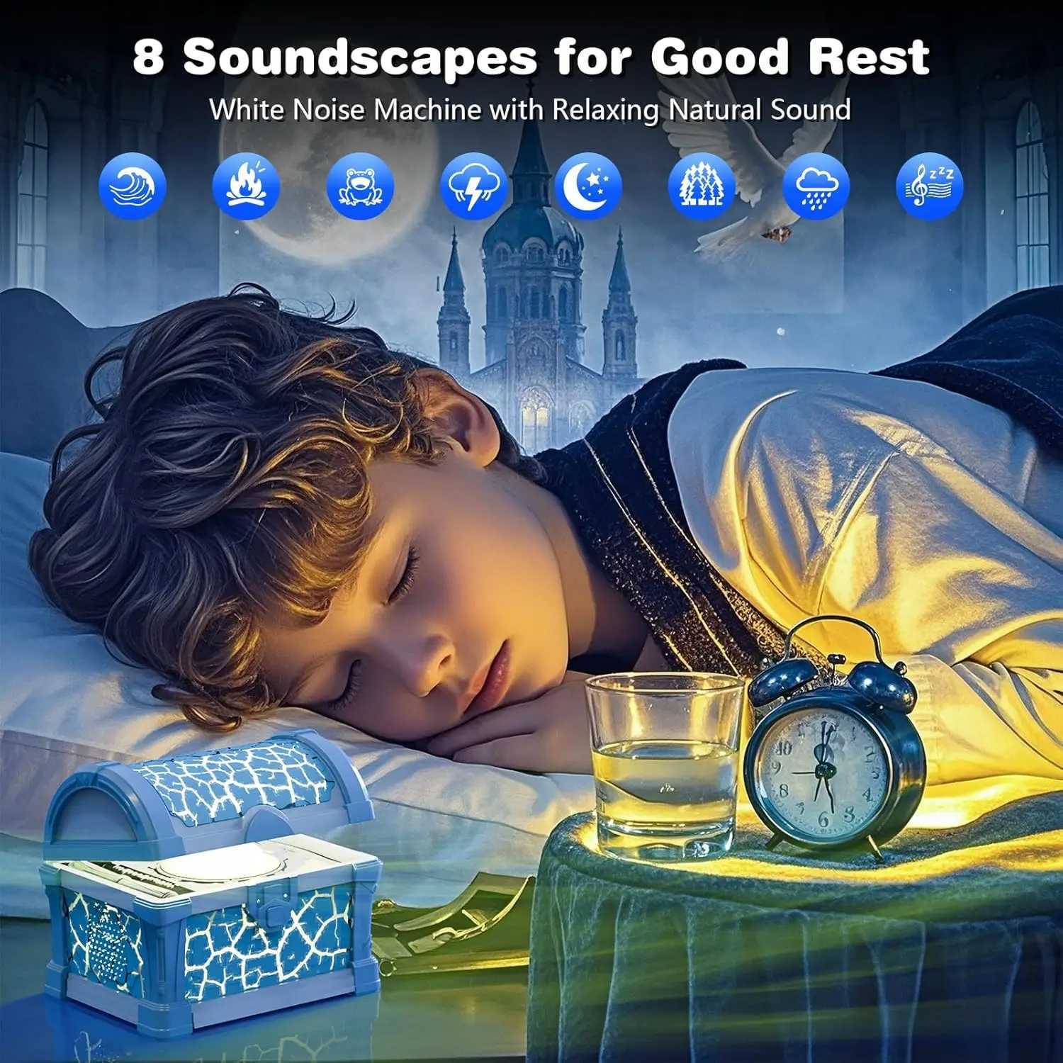 Treasure Chest Projector Night Light Bluetooth Speaker Galaxy Aurora Projection Lamp Ambient Northern Light For Room Decoration C251122