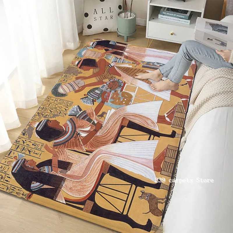 Ancient Egypt Print Hallway Carpet Nordic Style Home Doormat BathroomToilet Mats Bedroom Modern Home Decor C250912