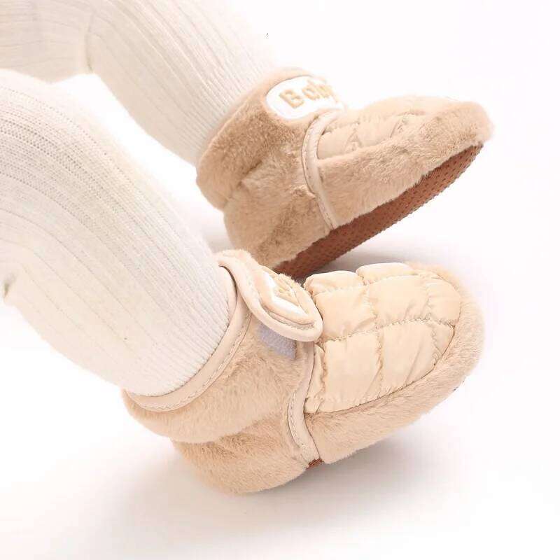 Thick Veet Warm Cotton Baby for Autumn And Winter 0-18 Months Unisex Walking Learning Shoes Cozy Infant Footwear