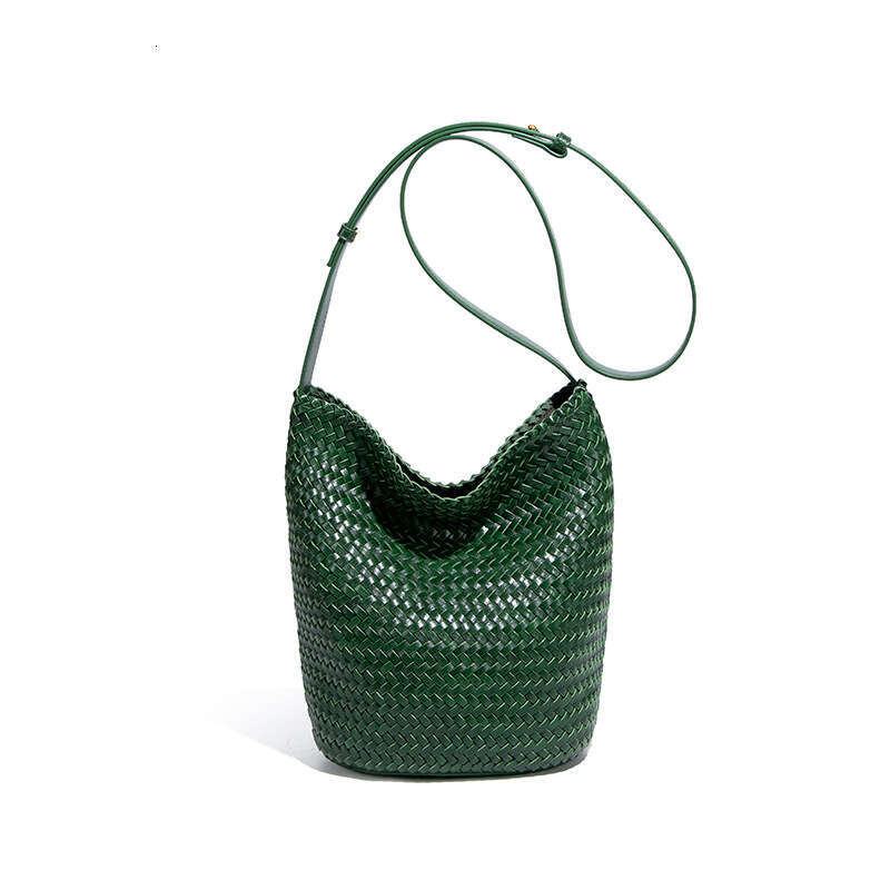 New High-End Handwoven for Women Tote Large Capacity Shoulder Handbag Bucket Crossbody Bag