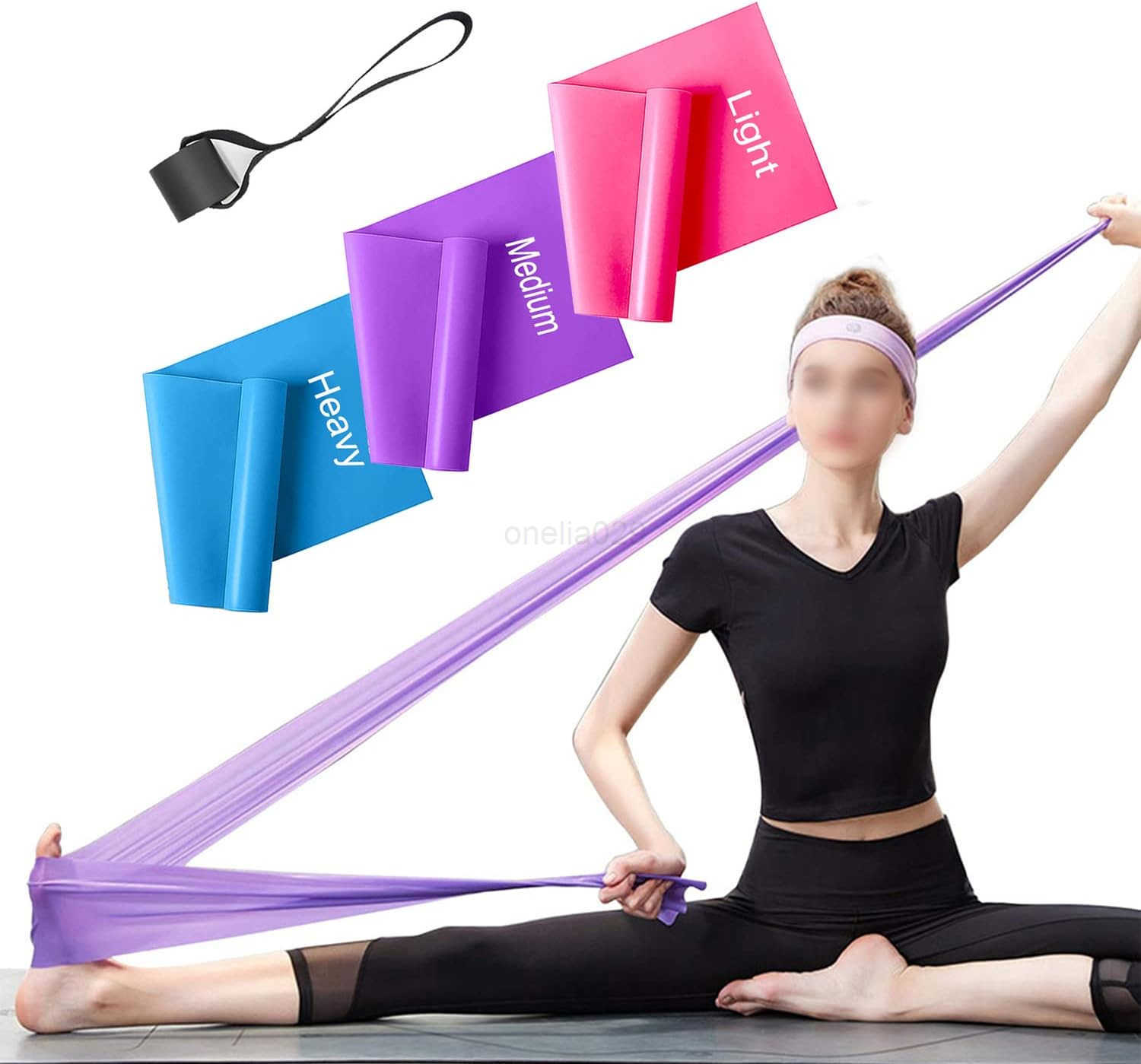 Resistance Bands Set 3 Pack Professional Latex Elastic Bands for Home or Gym Upper Lower Body Exercise Physical Therapy Strength Training Yoga Pilates