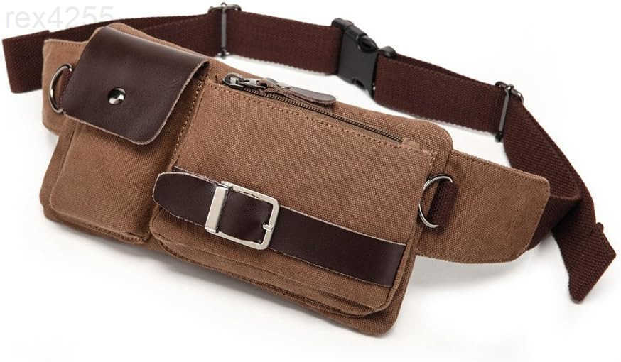 Vintage Mens Waist Bag Sports Waist Pack Bum Bag Security Money Waist Day Pack Pouch Hip Belt Bag Bumbag CoffeeW250912