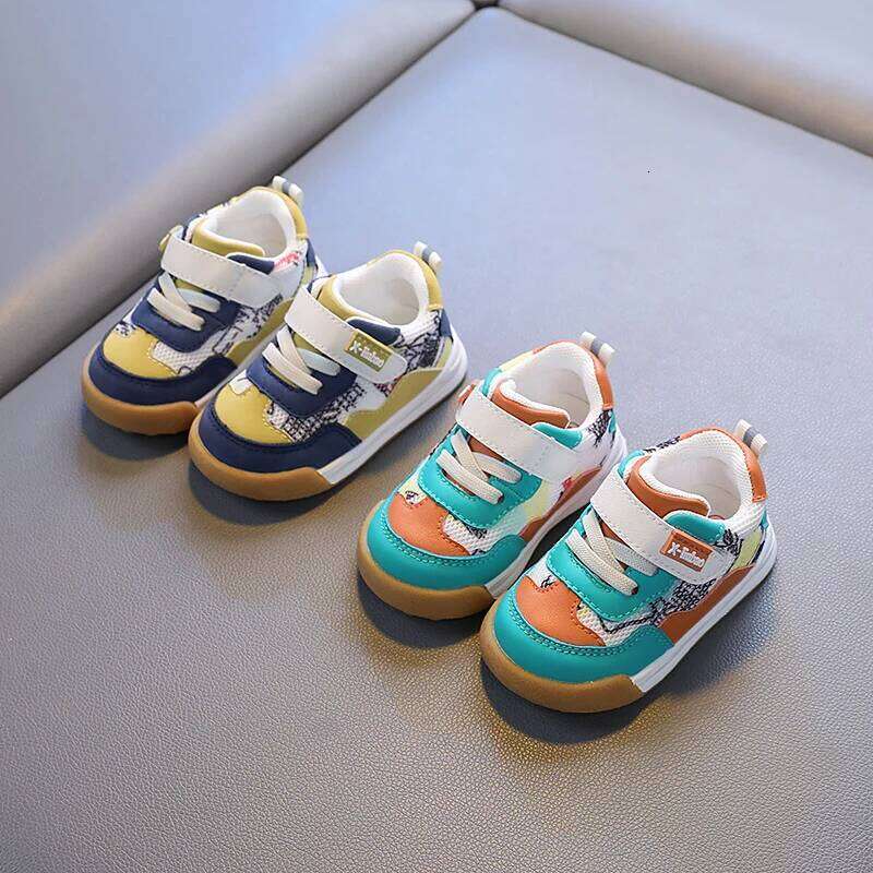Boys Girls Spring and Fall New Breathable Double Mesh Walking Shoes Non-slip Soft Bottom Baby Sports Shoe