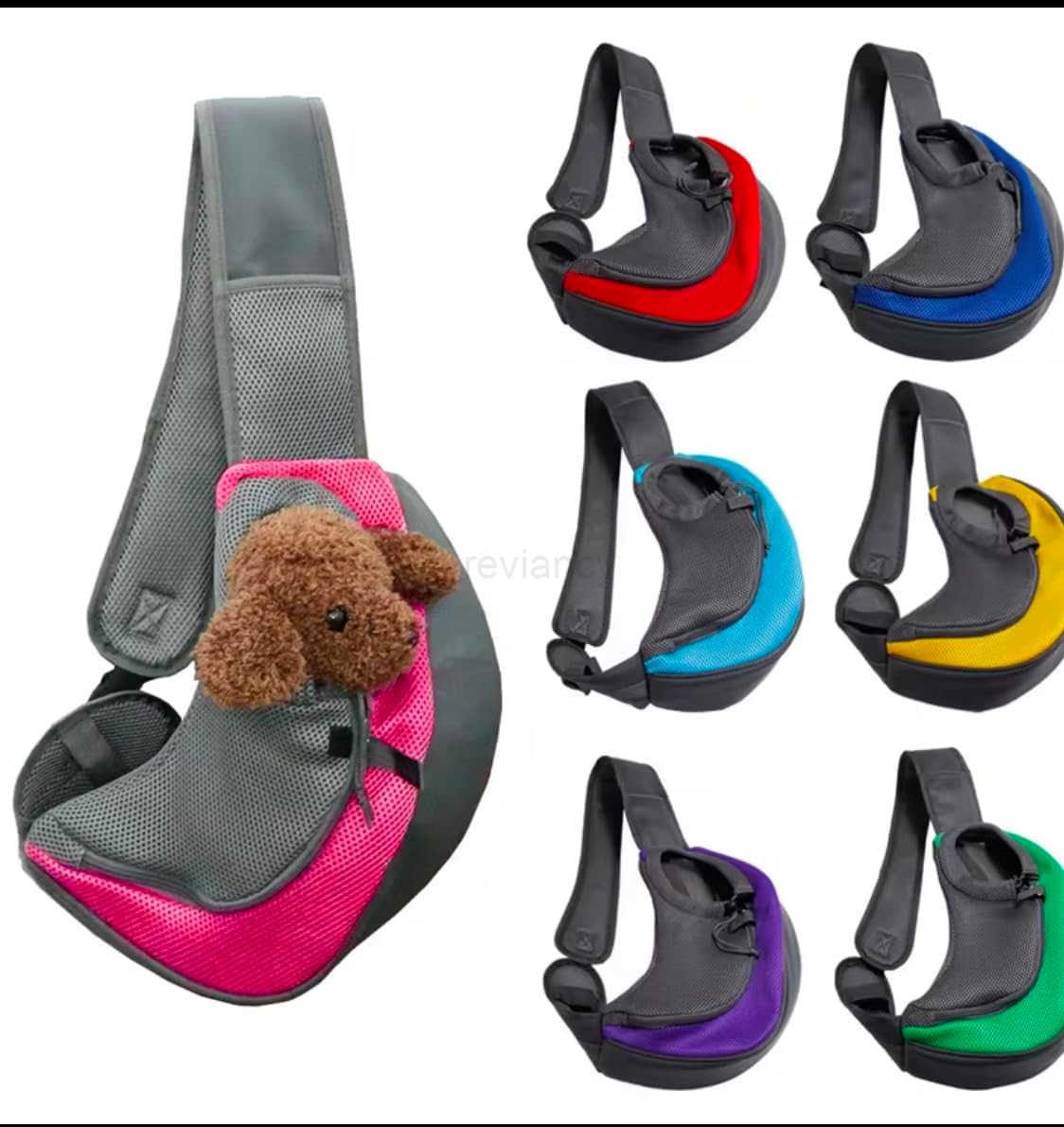 Pet Sling Carrier for Small Dogs Mesh Shoulder Bag with Adjustable Strap Small and Large Sizes and 8 Colors to Choise RoseBlackYellowLight BlueredBlue