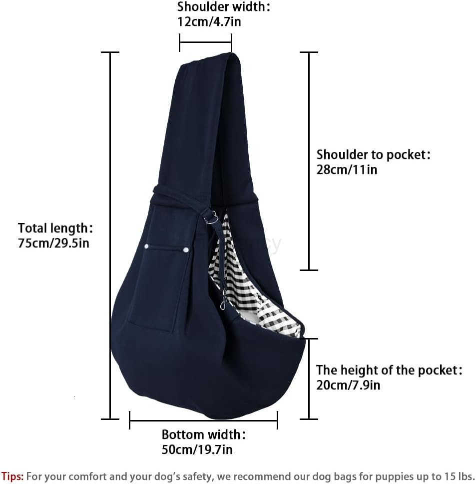 Dog Sling Carrier Pet Papoose Slings Bag for Small Dogs Cats Puppy Hands Free Satchel Tote Pouch Carriers Doggie Crossbody Shoulder Carry Bags for Out