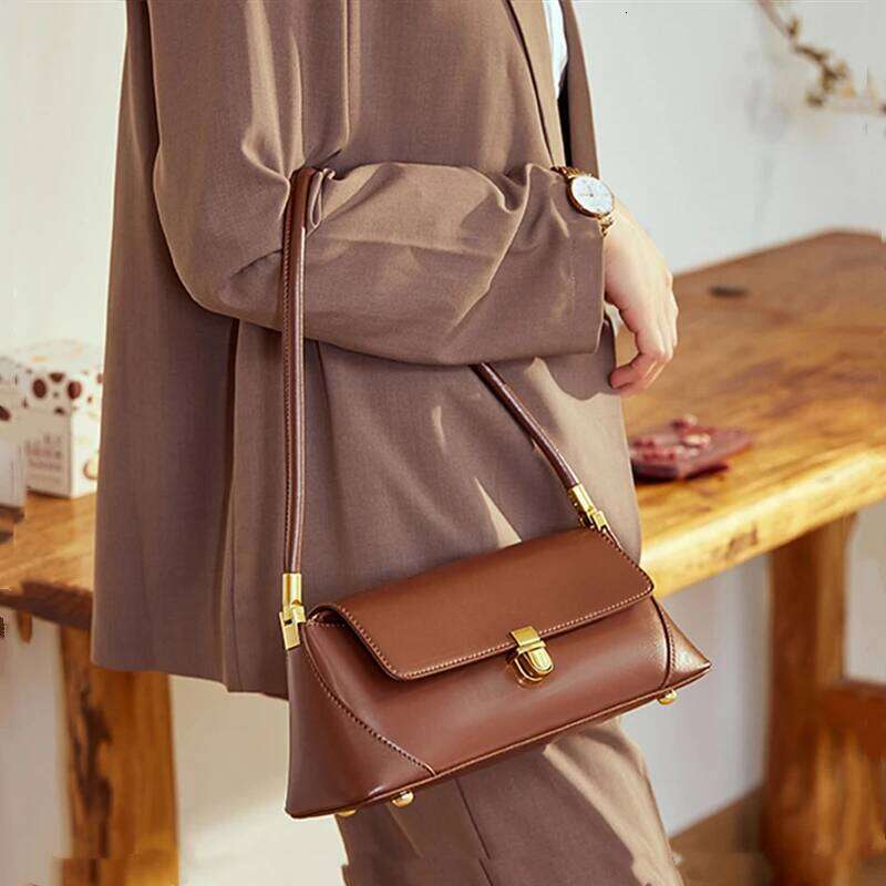 Hifashion Cowhide Genuine Leather Underarm Shoulder Bags For Women 2025 Trend Designer Top Handle Female Tote Ladies Handbags